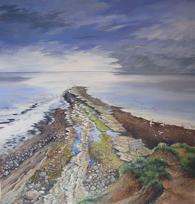 Filey Brigg III 760mm x 1000mm - Acrylic by Isabel Blincow