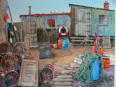 Fish Today at 4pm - Acrylic by Isabel Blincow