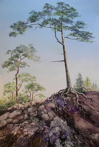 Lonely Pine - Acrylic by Isabel Blincow